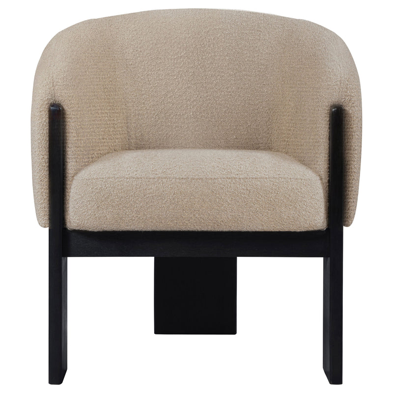 Sillón decorativo Valdez Boucle con respaldo tapizado