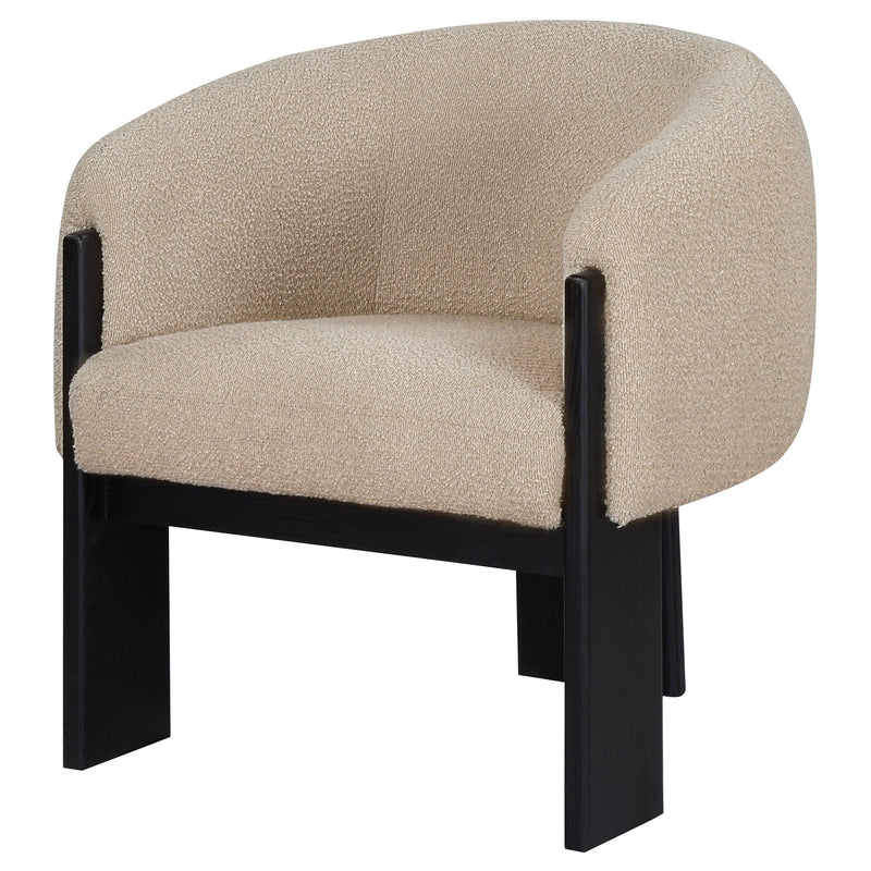 Sillón decorativo Valdez Boucle con respaldo tapizado