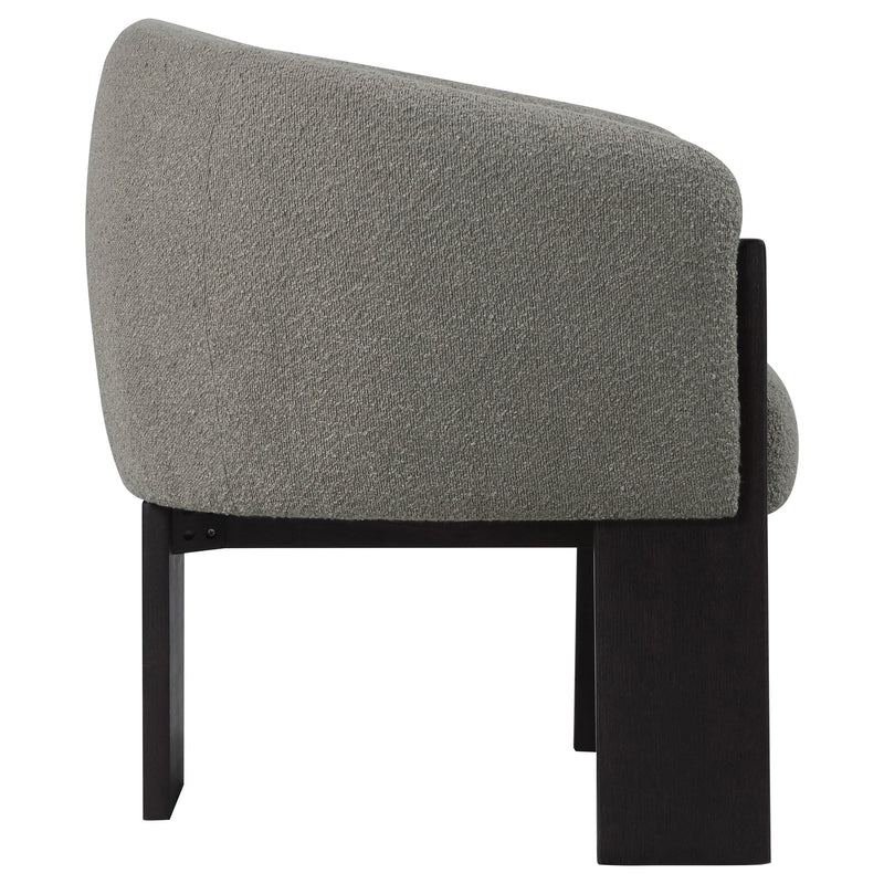 Sillón decorativo Valdez Boucle con respaldo tapizado