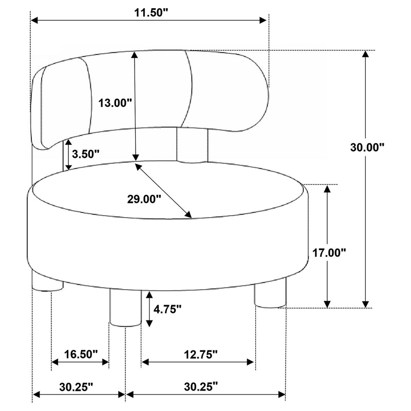 Zonie Boucle Upholstered Back Accent Chair