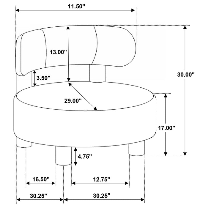 Zonie Boucle Upholstered Back Accent Chair
