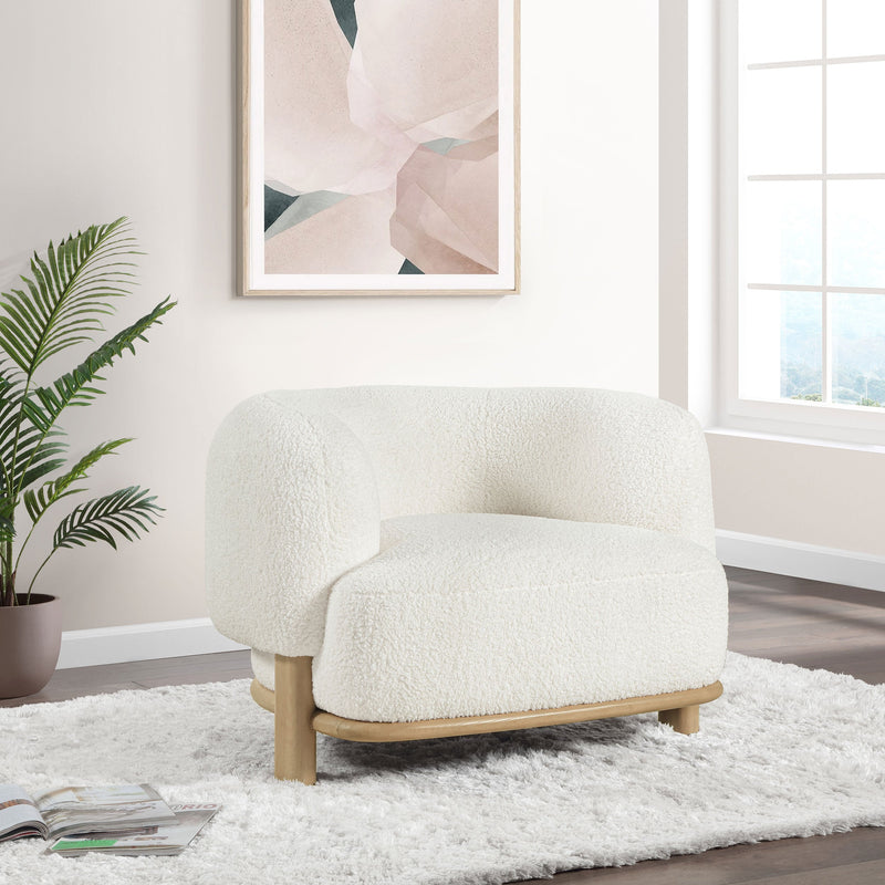 Sillón decorativo Lawler con respaldo tapizado