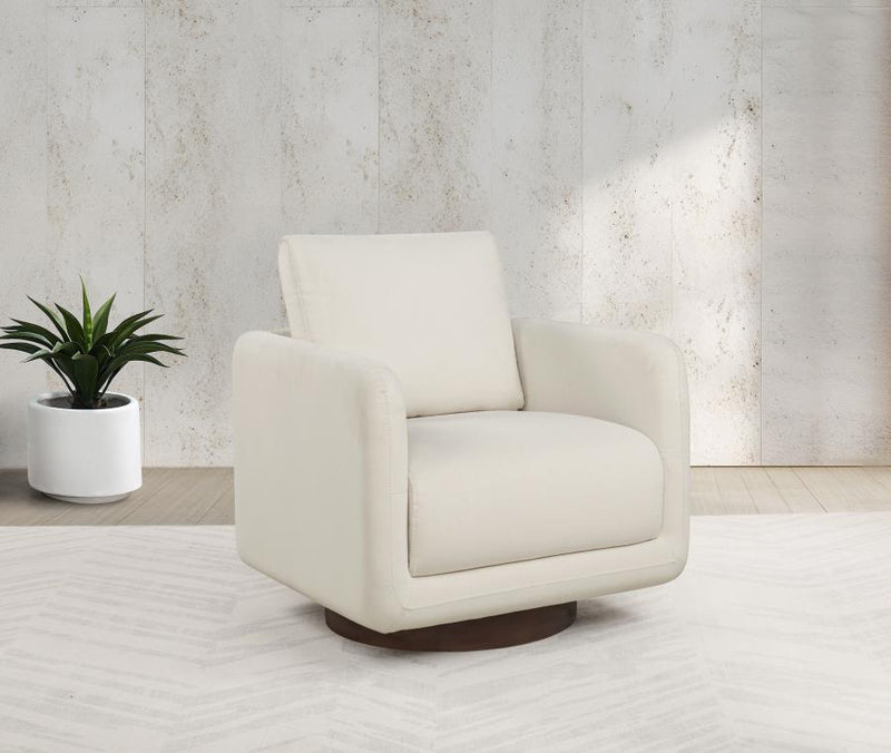 Iris Fabric Upholstered Swivel Accent Chair