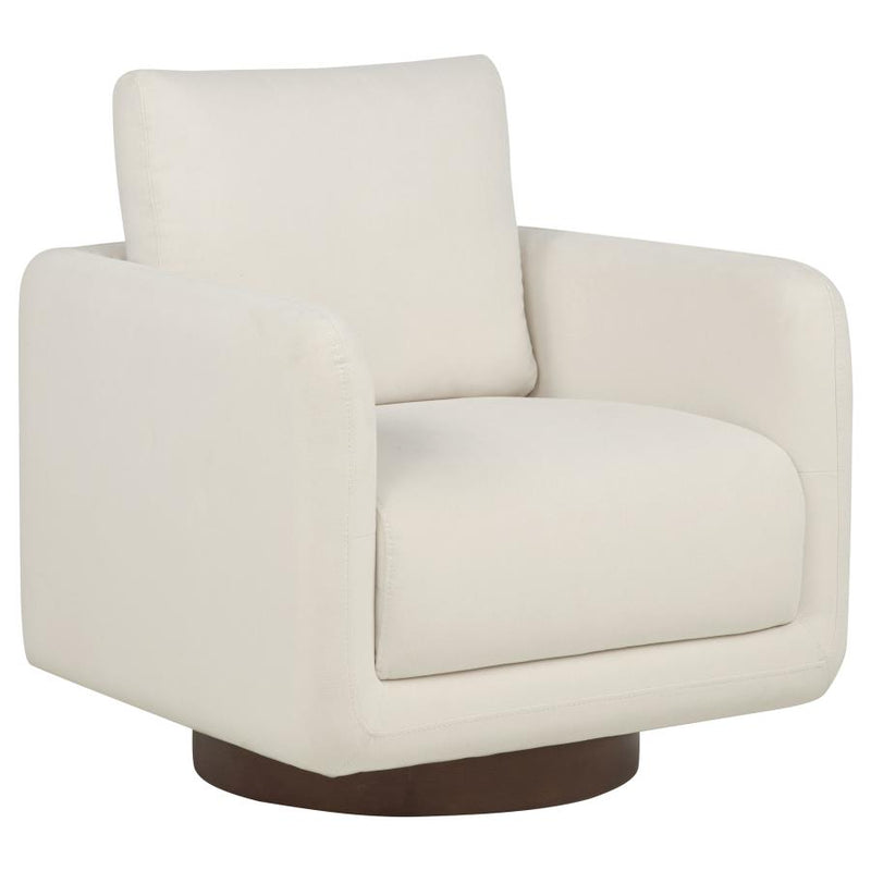 Iris Fabric Upholstered Swivel Accent Chair