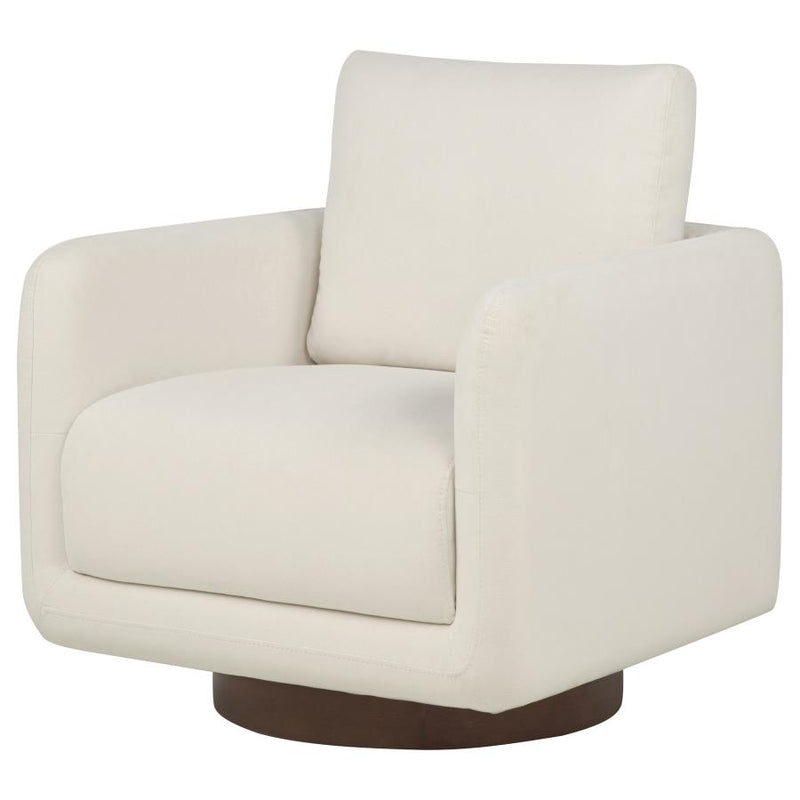 Iris Fabric Upholstered Swivel Accent Chair