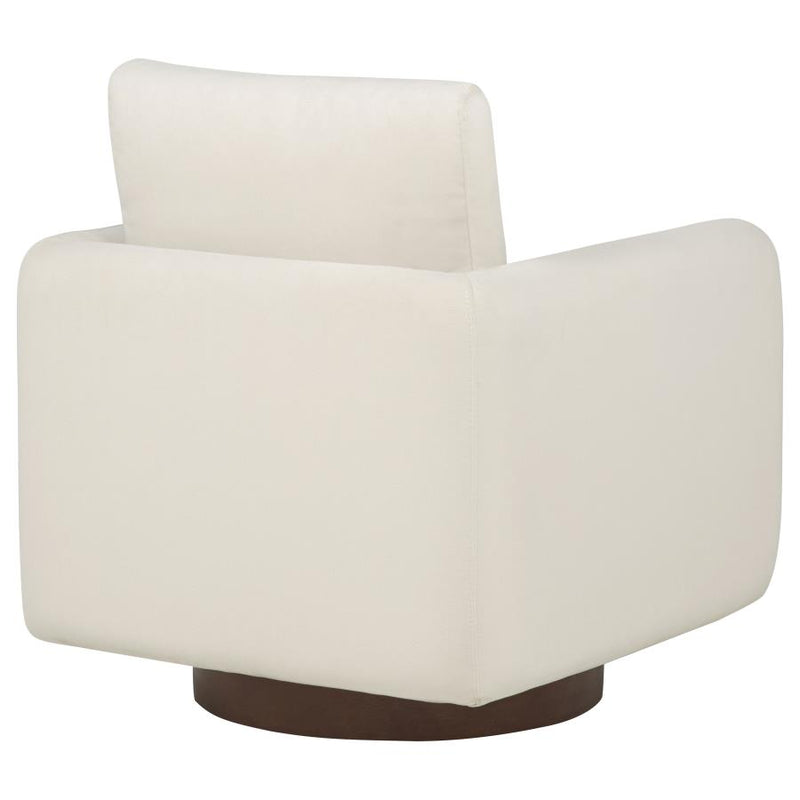 Iris Fabric Upholstered Swivel Accent Chair