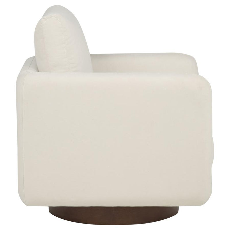 Iris Fabric Upholstered Swivel Accent Chair