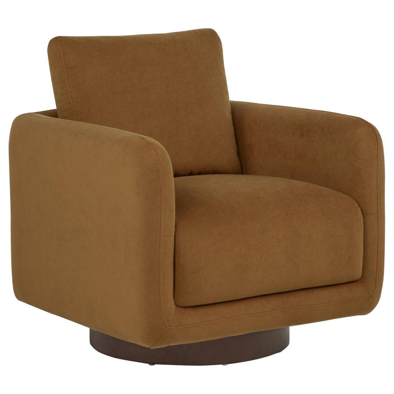 Iris Fabric Upholstered Swivel Accent Chair