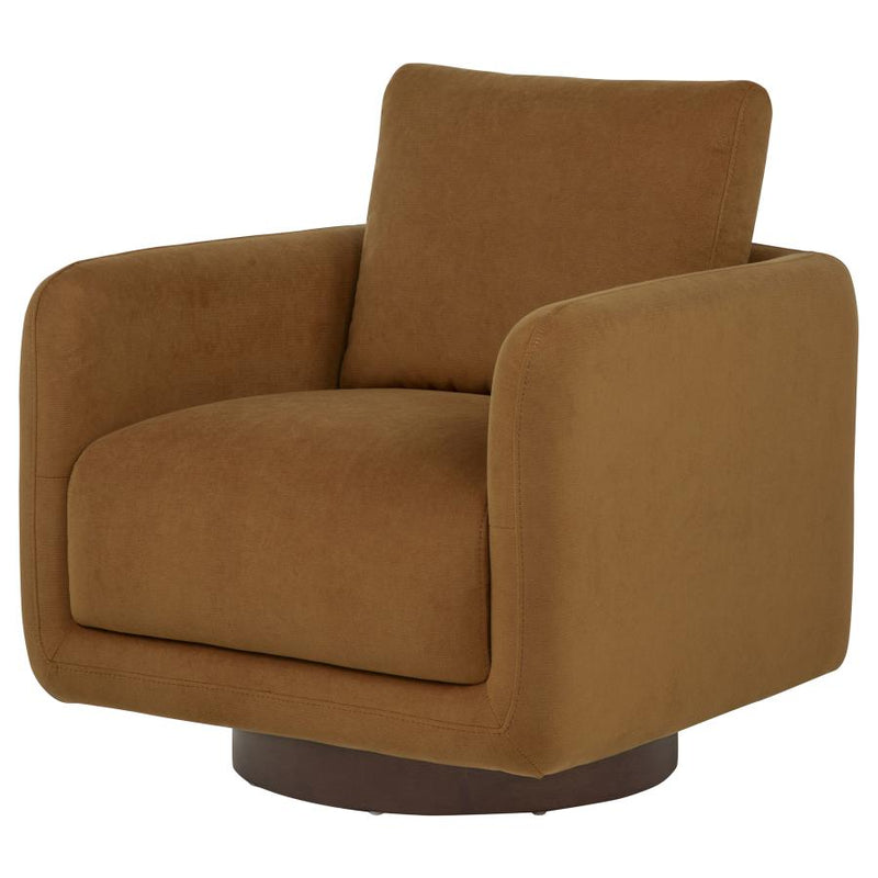Iris Fabric Upholstered Swivel Accent Chair