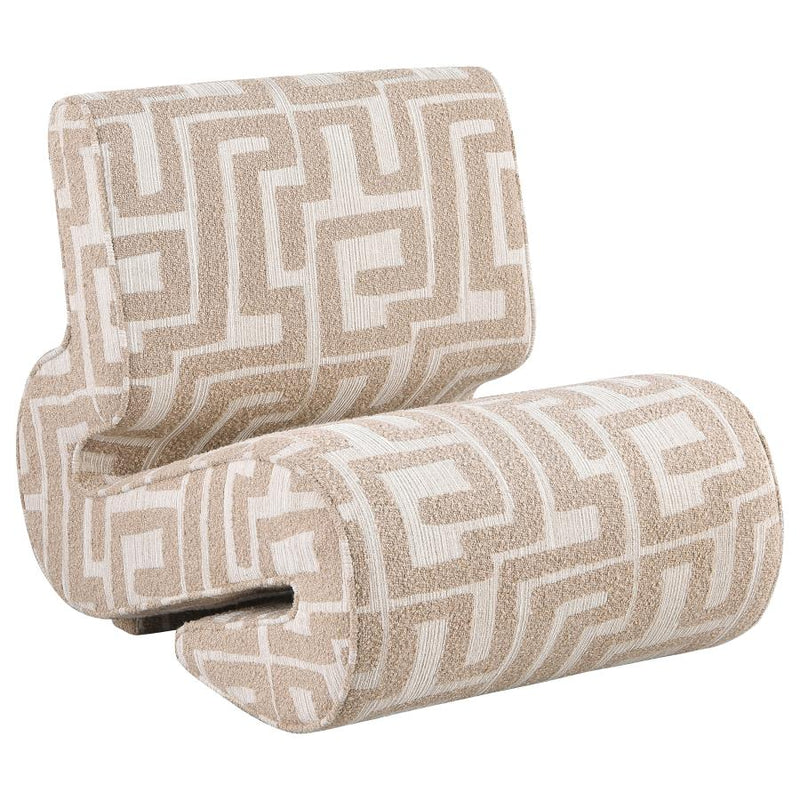 Eimer Geometric Jacquard Accent Chair