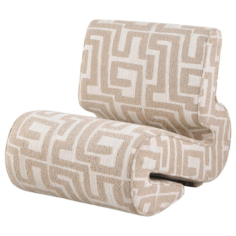 Eimer Geometric Jacquard Accent Chair