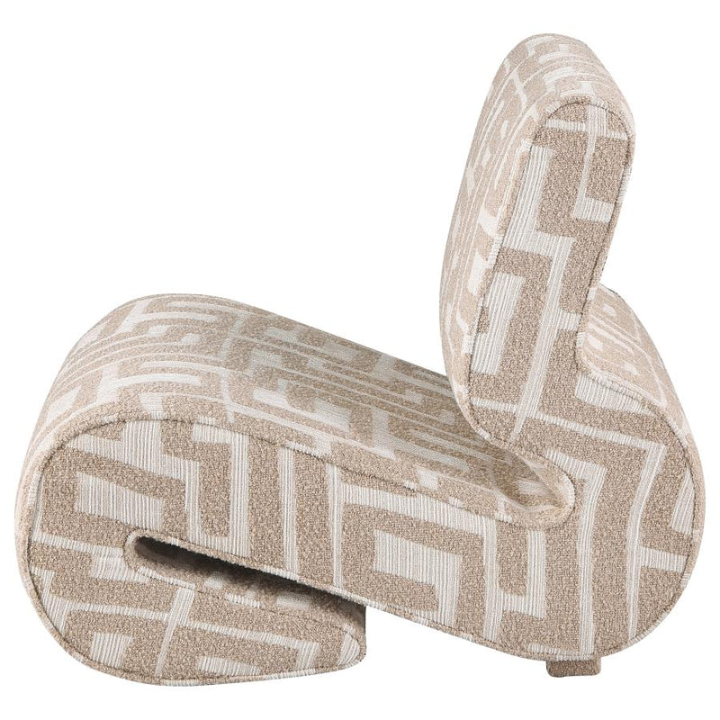 Eimer Geometric Jacquard Accent Chair