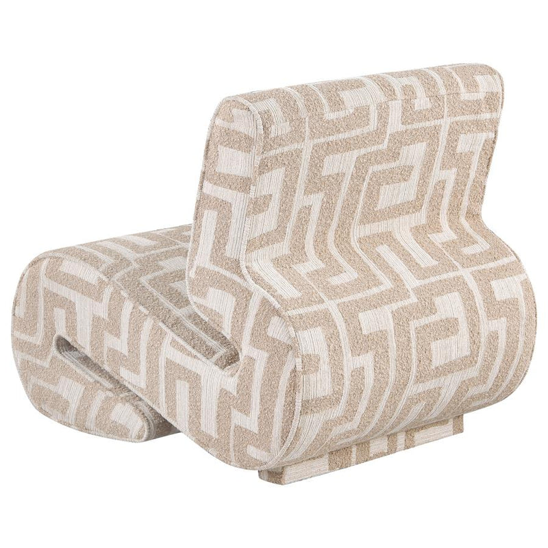 Eimer Geometric Jacquard Accent Chair