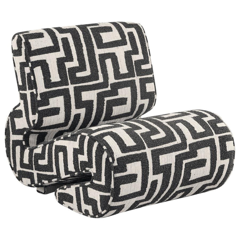 Eimer Geometric Jacquard Accent Chair