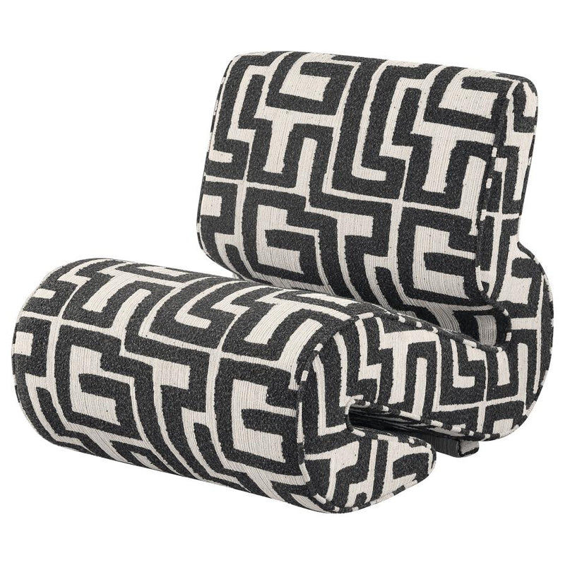 Eimer Geometric Jacquard Accent Chair