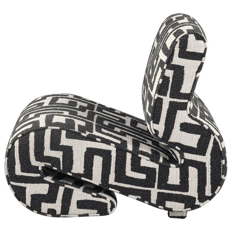 Eimer Geometric Jacquard Accent Chair