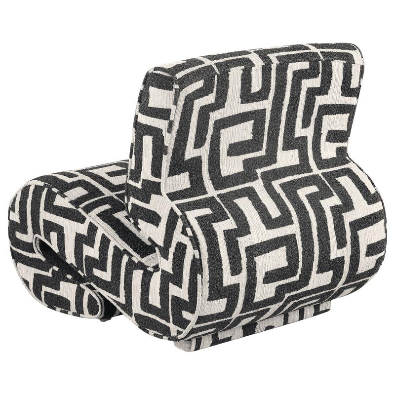 Eimer Geometric Jacquard Accent Chair