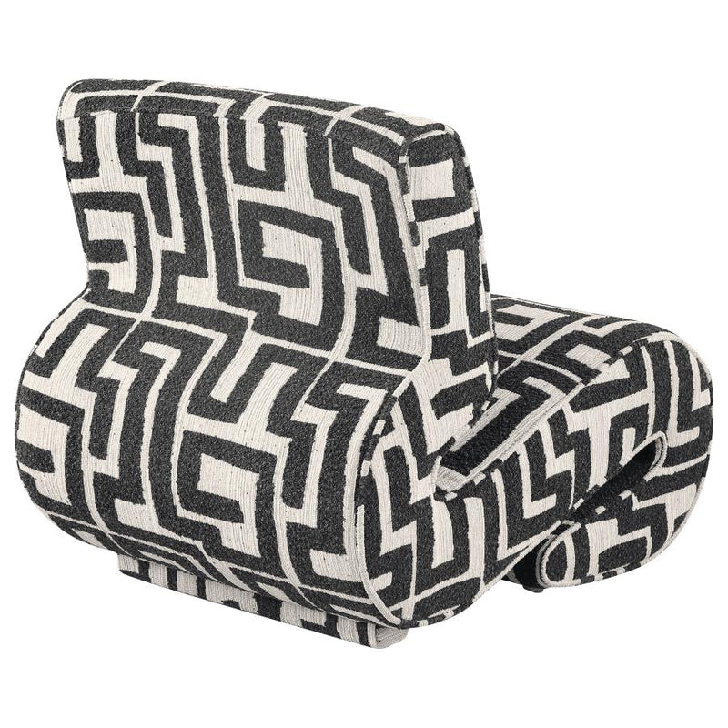 Eimer Geometric Jacquard Accent Chair