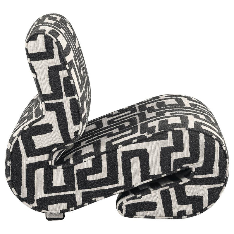 Eimer Geometric Jacquard Accent Chair