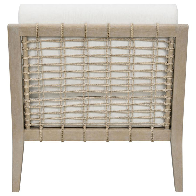 Cantu Seagrass Accent Chair White and Weathered Natural