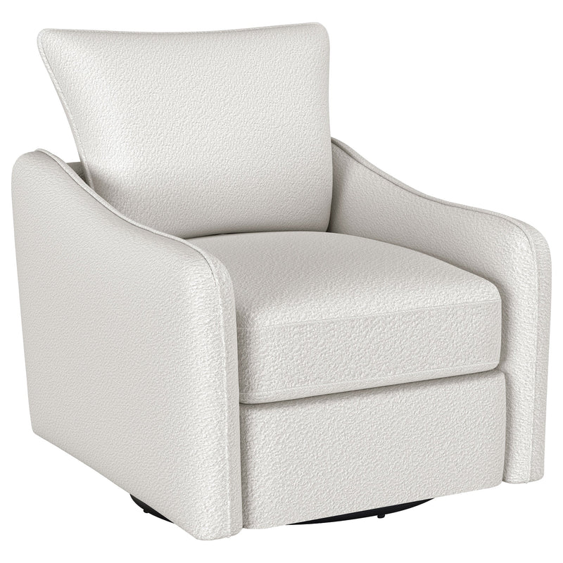 Sillón deslizante giratorio Madia con brazos inclinados y tapizado