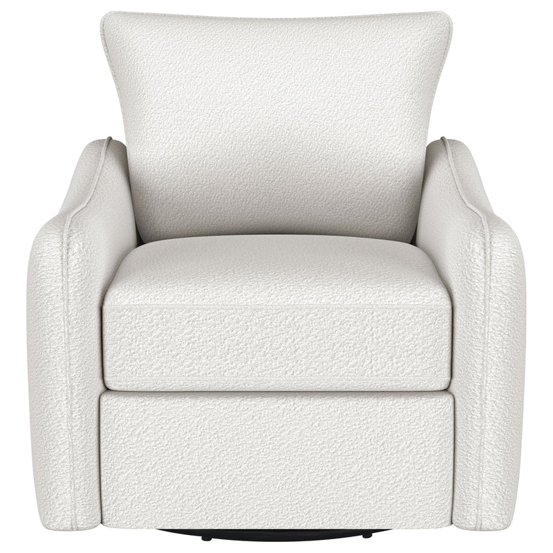 Sillón deslizante giratorio Madia con brazos inclinados y tapizado