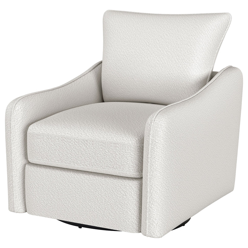 Sillón deslizante giratorio Madia con brazos inclinados y tapizado
