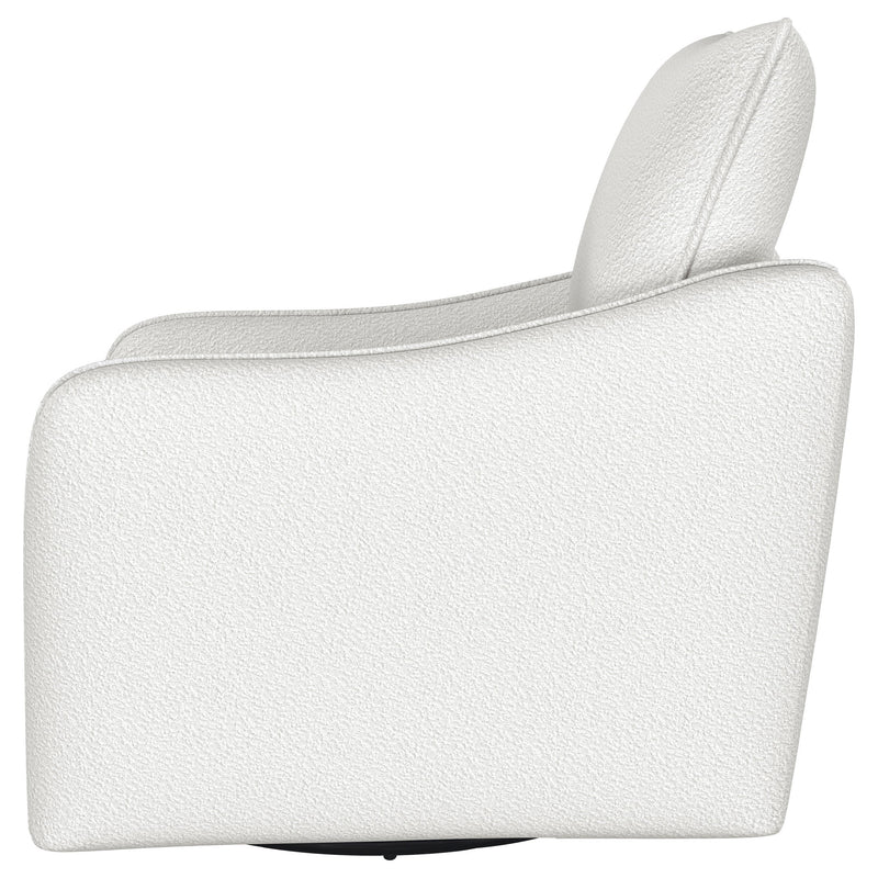 Sillón deslizante giratorio Madia con brazos inclinados y tapizado