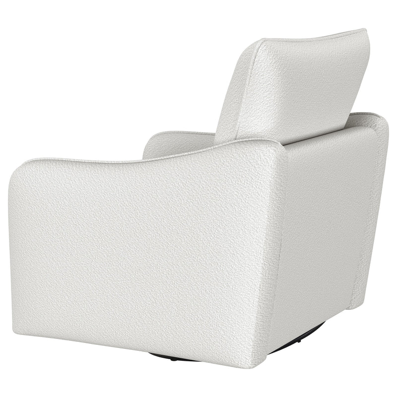 Sillón deslizante giratorio Madia con brazos inclinados y tapizado