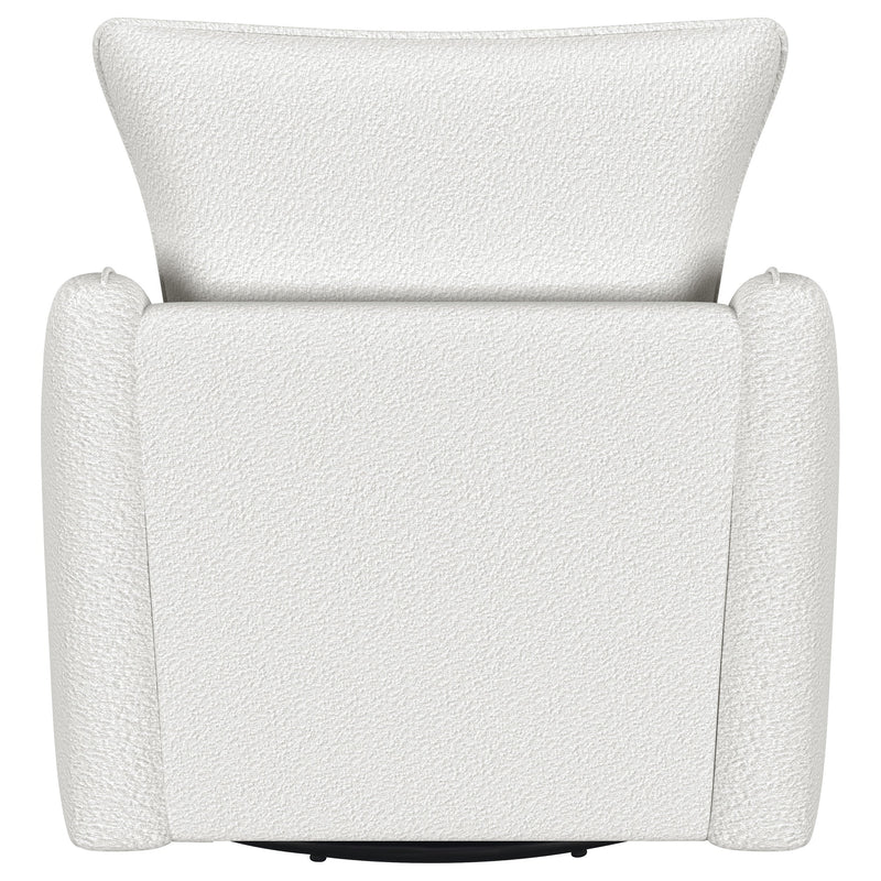 Sillón deslizante giratorio Madia con brazos inclinados y tapizado
