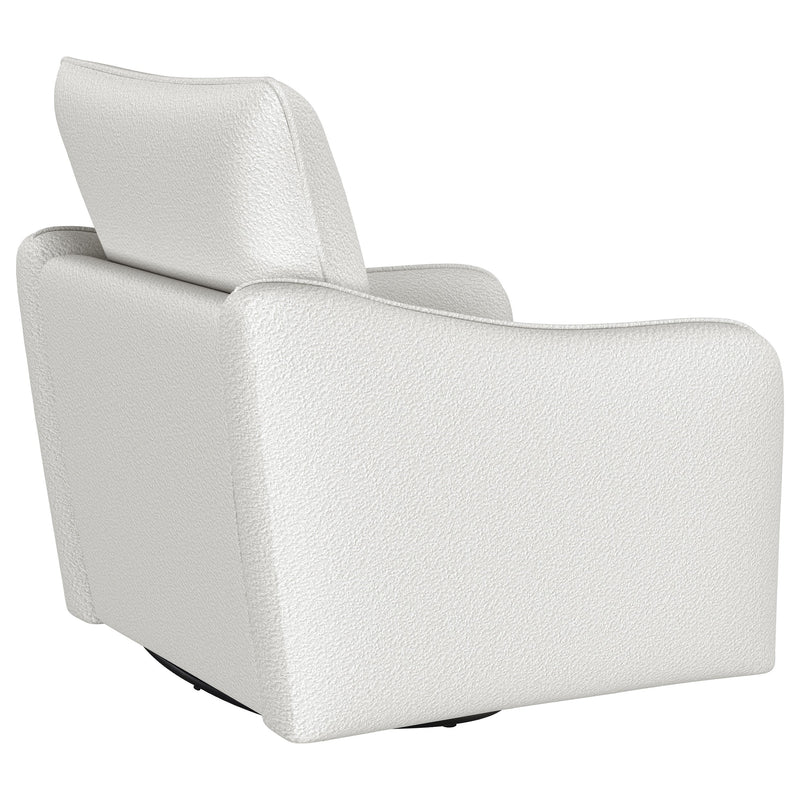 Sillón deslizante giratorio Madia con brazos inclinados y tapizado