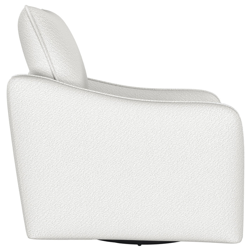 Sillón deslizante giratorio Madia con brazos inclinados y tapizado
