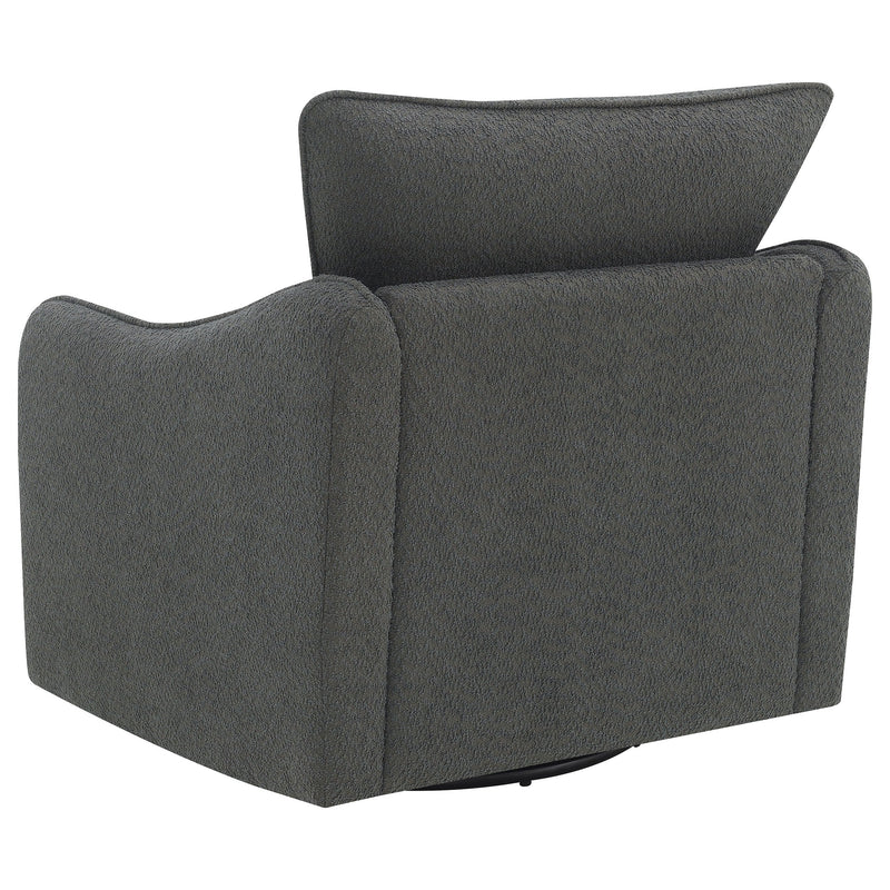 Sillón deslizante giratorio Madia con brazos inclinados y tapizado
