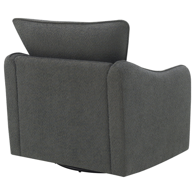 Sillón deslizante giratorio Madia con brazos inclinados y tapizado