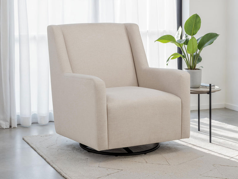 Sillón reclinable giratorio tapizado Sorrel Latte