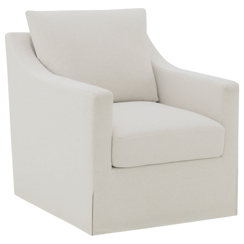 Sillón giratorio decorativo Winter con brazos inclinados y tapizado