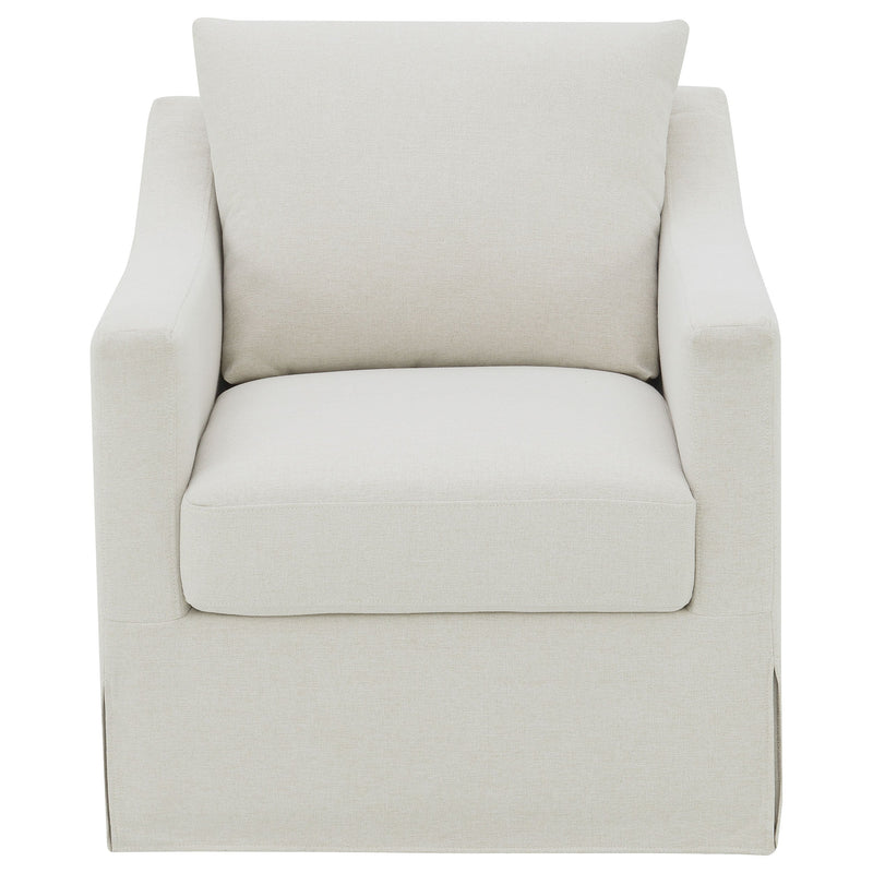 Sillón giratorio decorativo Winter con brazos inclinados y tapizado