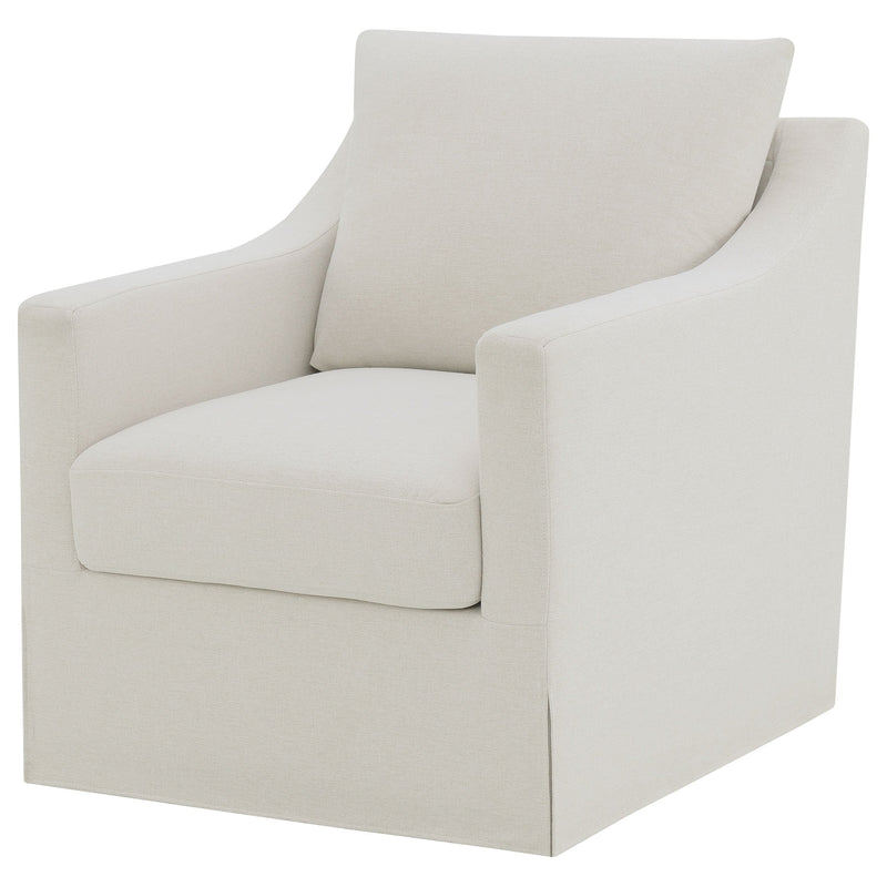Sillón giratorio decorativo Winter con brazos inclinados y tapizado