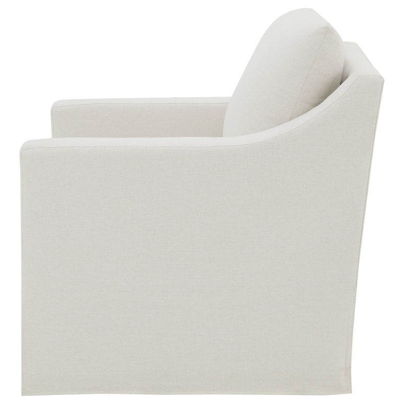 Sillón giratorio decorativo Winter con brazos inclinados y tapizado