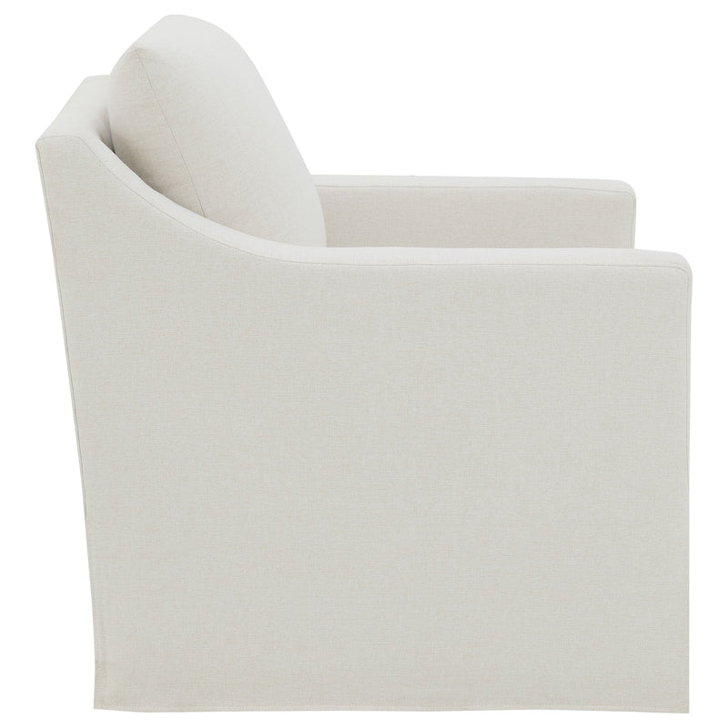 Sillón giratorio decorativo Winter con brazos inclinados y tapizado