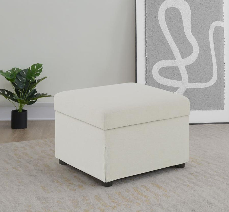 Winter Upholstered Hydraulic Lift Top Storage Ottoman