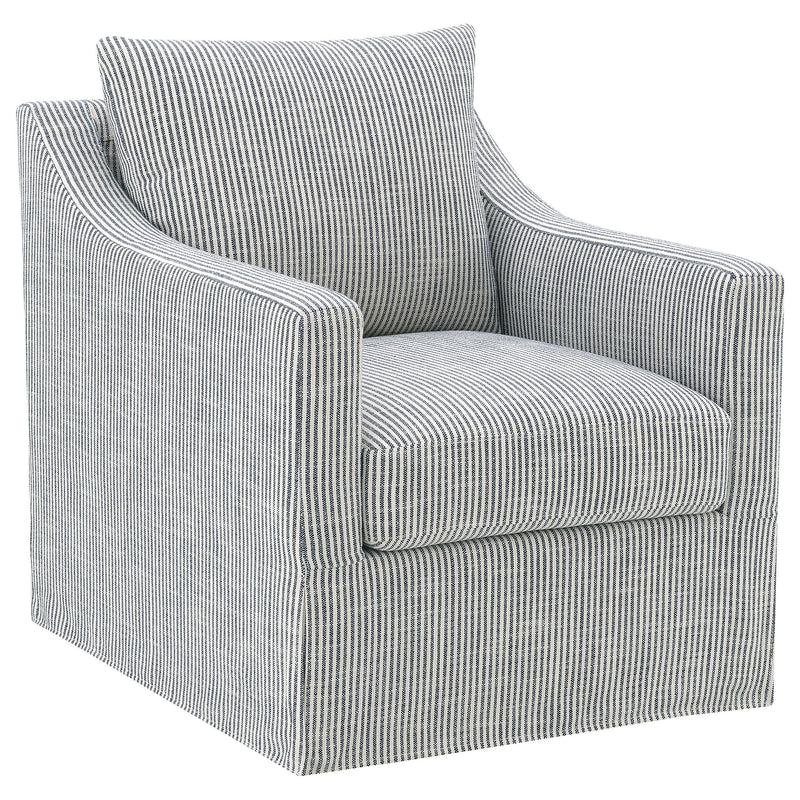 Sillón giratorio decorativo Winter con brazos inclinados y tapizado