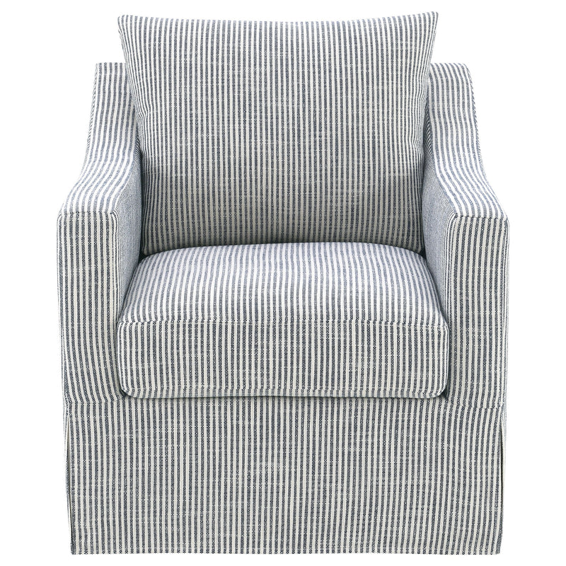 Sillón giratorio decorativo Winter con brazos inclinados y tapizado