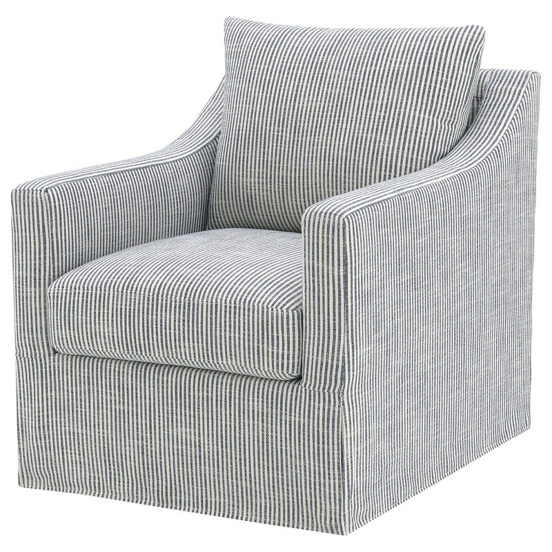 Sillón giratorio decorativo Winter con brazos inclinados y tapizado