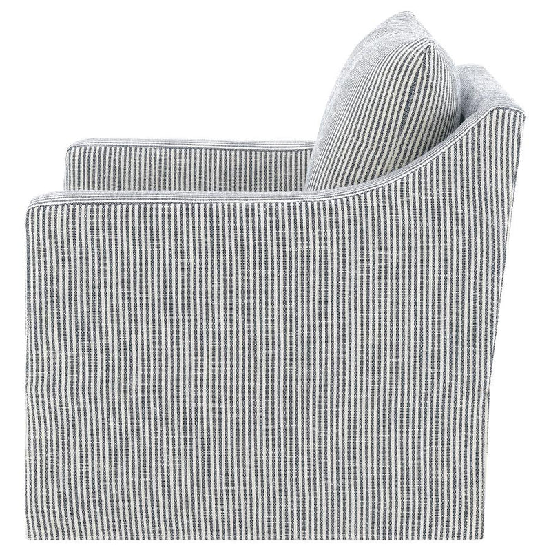 Winter Upholstered Sloped Arm Accent Swivel Chair