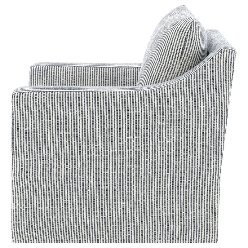 Sillón giratorio decorativo Winter con brazos inclinados y tapizado