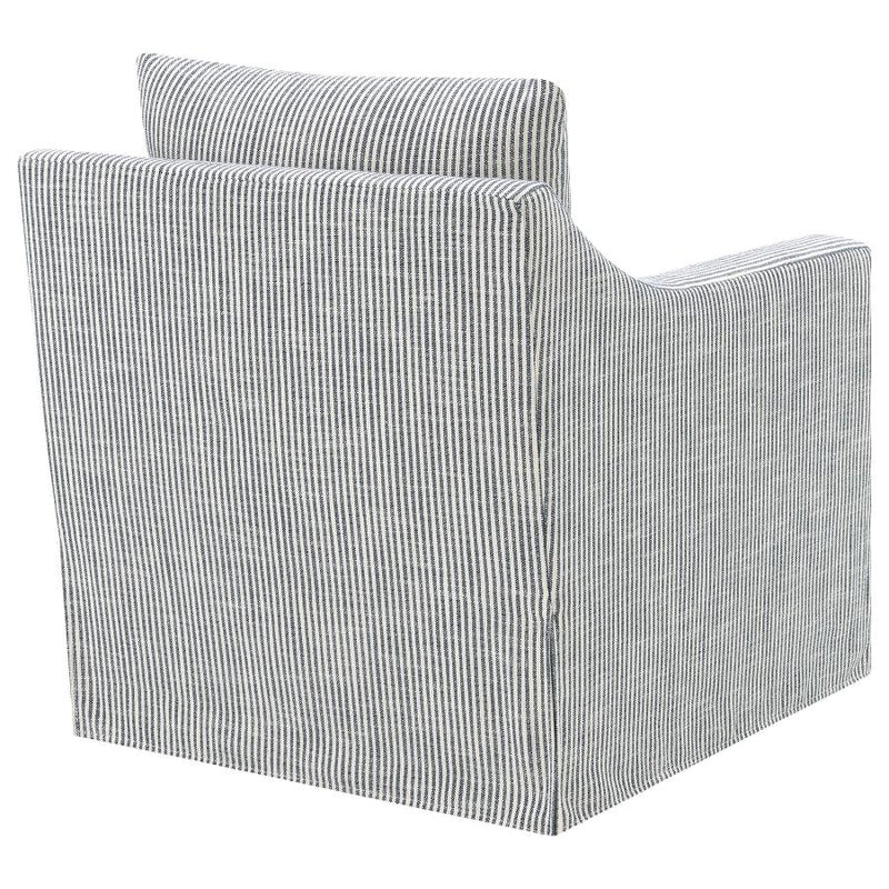 Winter Upholstered Sloped Arm Accent Swivel Chair