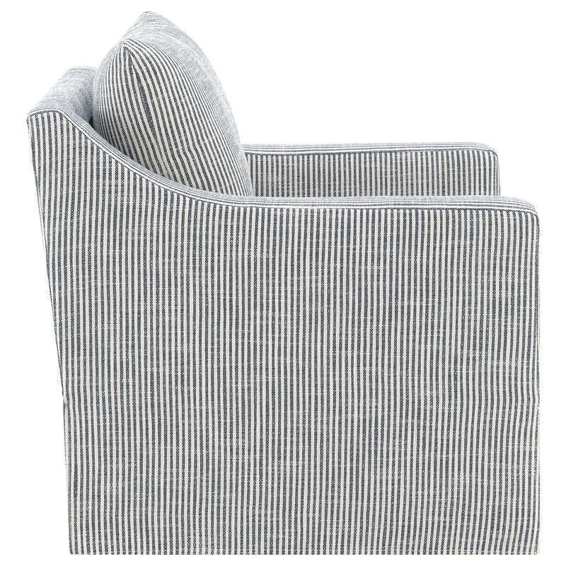 Sillón giratorio decorativo Winter con brazos inclinados y tapizado