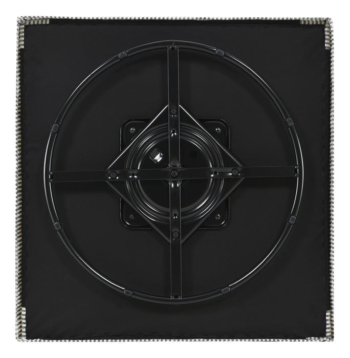 Winter Upholstered Sloped Arm Accent Swivel Chair