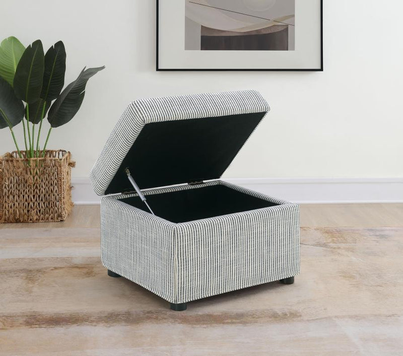 Winter Upholstered Hydraulic Lift Top Storage Ottoman